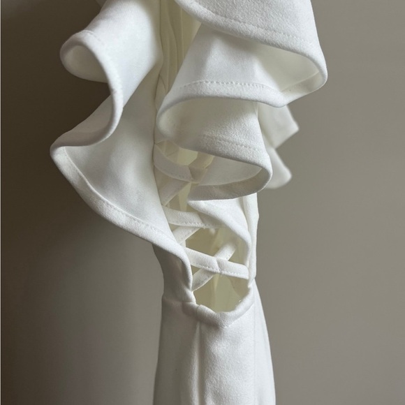 White Ruffle Dress - Picture 4 of 5